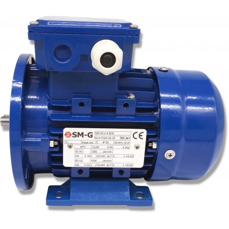 SILNIK ELEKTRYCZNY Z KOŁNIERZEM 0,18kW 400V 1365obr WAŁEK 11mm 3-FAZOWY